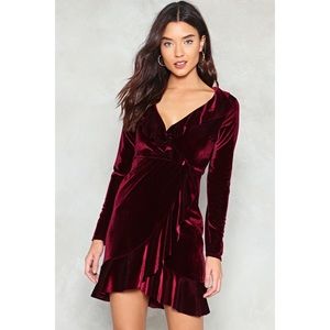 NWT Burgundy Velvet Dress